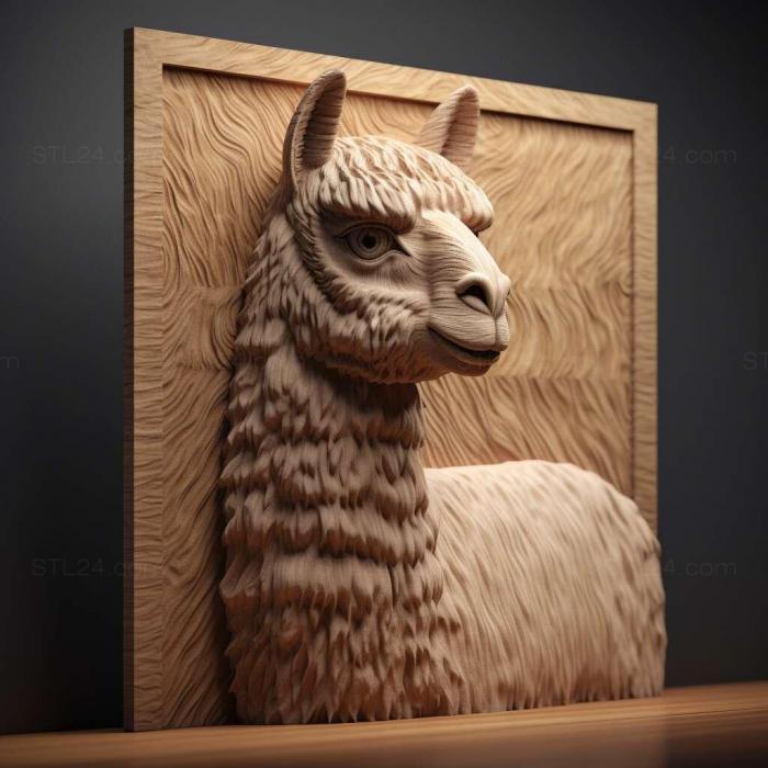 Nature and animals (st Alpaca 1, NATURE_6901) 3D models for cnc